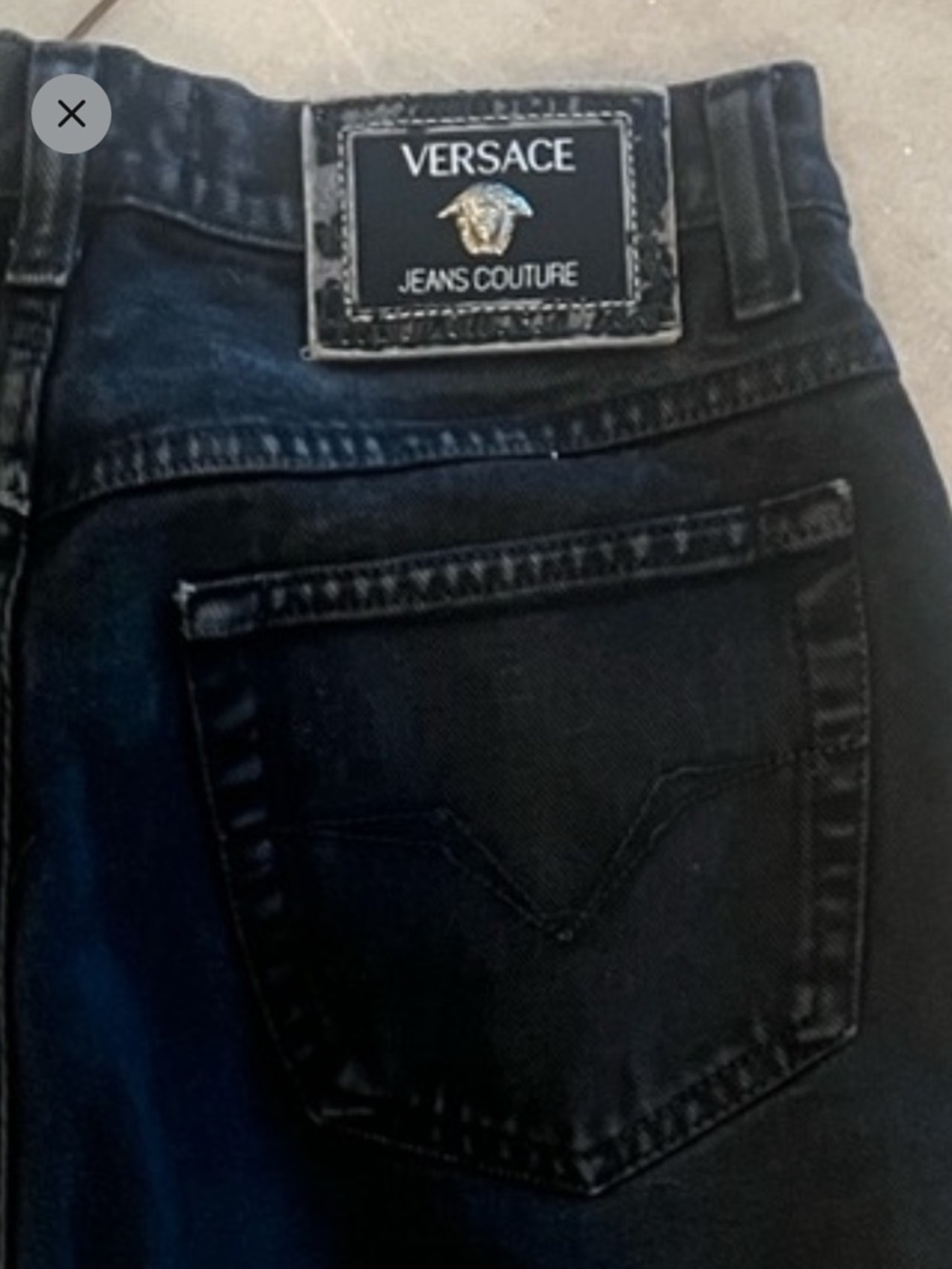 Versace Black Straight Leg Jeans